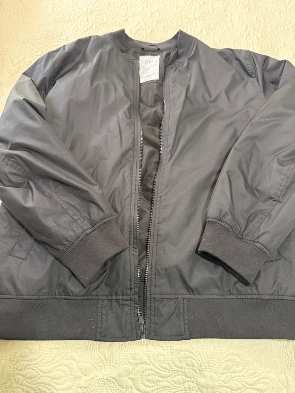 Gap Men's Black Bomber Jacket - Classic Lightweight Coat